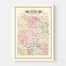 Vintage Map of Madison Township, Jasper County, Missouri 1895