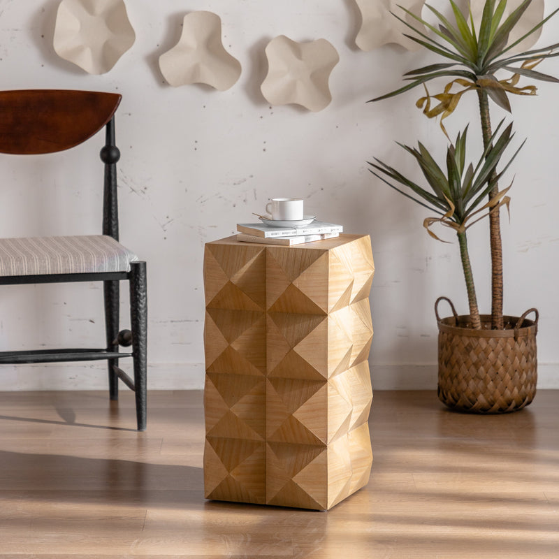 Walker Edison | Modern Embossed Pattern Side Table