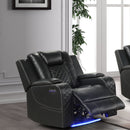 Benz - LED & Power Recliner Chair With Adjustable Headrest by HouseOfZazla