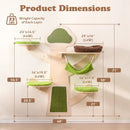 Wall-Mounted Cat Tower Cat Wall Shelves Furniture with Bed-Green by LJGDeals
