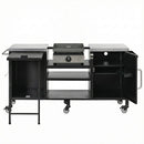 K&K 72.4' Large Grill Table for Big Green Egg