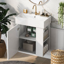 Modern Floating Bathroom Vanity With Ceramic Basin Perfect For Small Bathrooms by Unique Piece Furniture