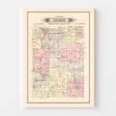Vintage Map of Jackson Township, Jasper County, Missouri 1895