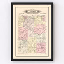 Vintage Map of Jackson Township, Jasper County, Missouri 1895