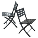 2PCS Outdoor Indoor Folding Chairs Aluminum Patio Dining Chairs, Grey