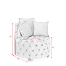 Modern Upholstered Swivel Chair With Button Tufted Design And Movable Wheels by HouseOfZazla