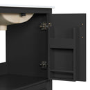 Bathroom Vanity With Sink, 1 Divided Drawer And 2 Soft Close Doors With Double Shelf