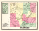 Vintage Map of Stamford Township, Bennington County, Vermont 1869