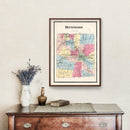 Vintage Map of Bennington Township, Bennington County, Vermont 1869
