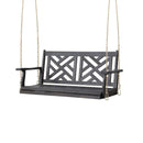 Alejandro Acacia Wood Porch Swing with Slat Panel Seating by HouseOfZazla