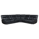 Hayden - Dual Power Reclining Sectional Sofa - Black by HouseOfZazla