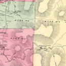 Vintage Map of Sunderland Township, Bennington County, Vermont 1869