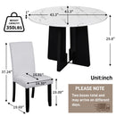 5 Piece Round Dining Table Set, Modern Dining Table And 4 Upholstered Chairs For Dining Room by HouseOfZazla