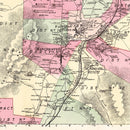Vintage Map of Manchester Township, Bennington County, Vermont 1869