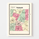 Vintage Map of Sandgate Township, Bennington County, Vermont 1869