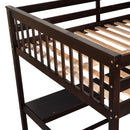Loft Bed With Storage Shelves And Under Bed Desk by HouseOfZazla