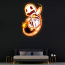 Charmander Plexiglass Neon Art, Pokemon Neon Sign, Neon Light Sign, Neon Wall Art, Neon Sign, Neon Light Sign, Neon Gifts, Gamer Gifts
