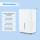 94.5 Pints Dehumidifier with 24H Timer and LED Display-White by LJGDeals