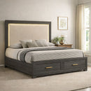 Colorado - Bedroom Set With Upholstered LED Headboard by HouseOfZazla