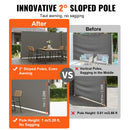 Retractable Side Awning 71" x 236" Full Aluminum Rust-Proof Patio Screen by HouseOfZazla