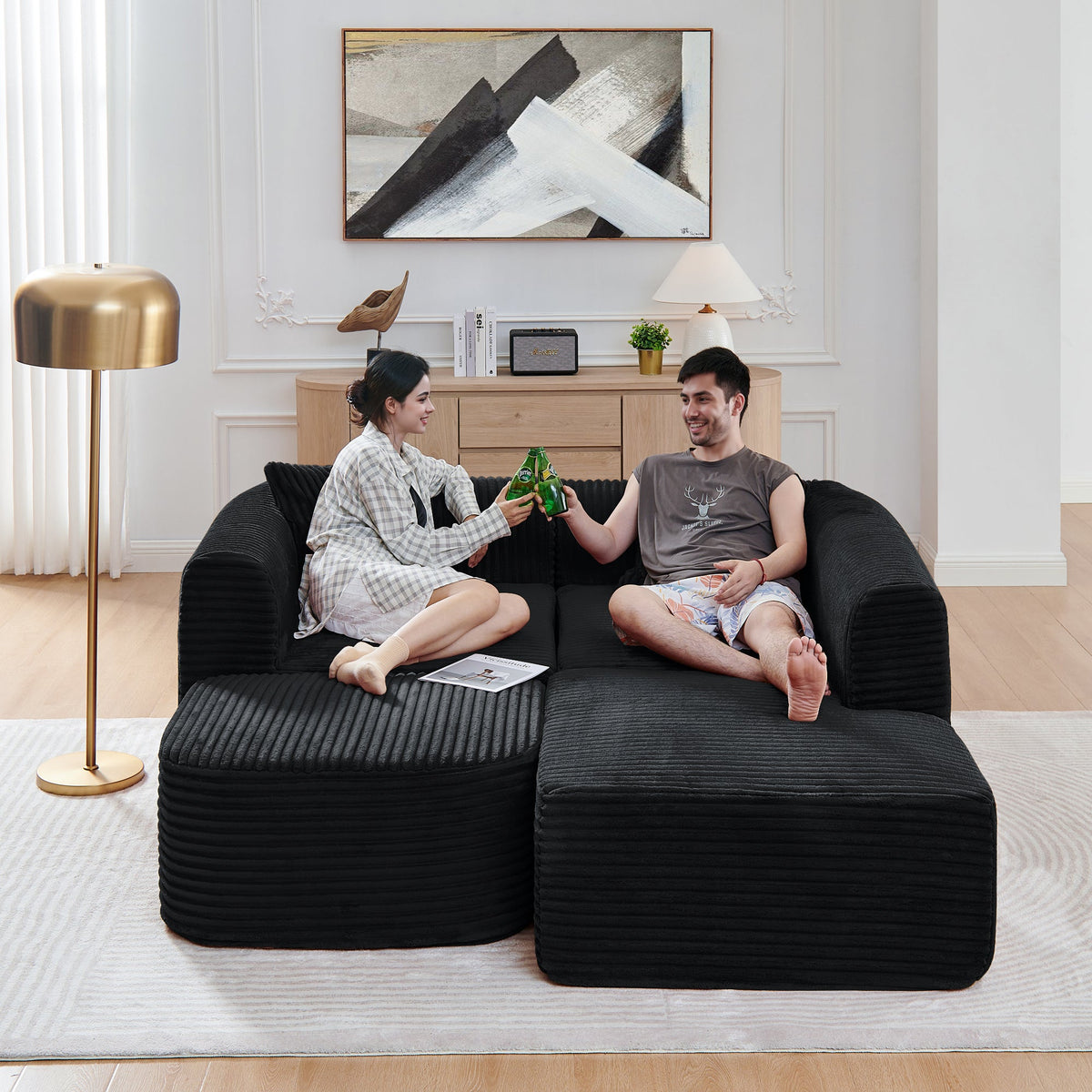 114" Cloud Sectional Couch with L-Shape Chaise, photo 5 of 10