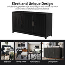 TV Stand For TVs Up To 65", Modern Entertainment Center Media Console Cabinet With 2 Spacious Storage Space, Solid Wood Legs For Living Room by HouseOfZazla
