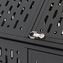 45' Heavy Duty Dog Crate Indestructible Pet Dog Cage Crate Kennel with Roof Top 2 Doors Removable Trays, Lockable Wheels, Escape-Proof for High Anxiety Large/Extra Dogs