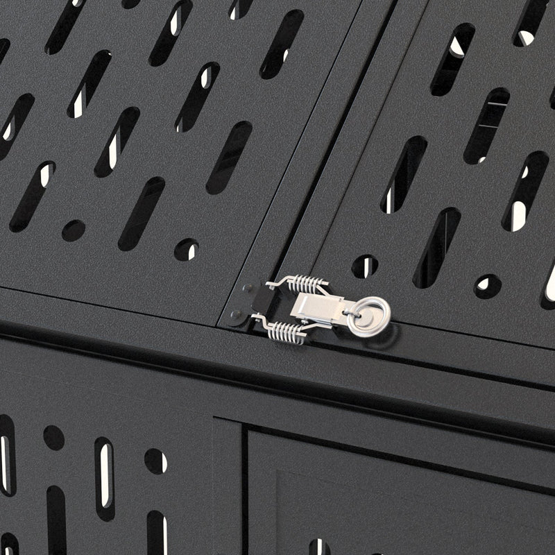 45' Heavy Duty Dog Crate Indestructible Pet Dog Cage Crate Kennel with Roof Top 2 Doors Removable Trays, Lockable Wheels, Escape-Proof for High Anxiety Large/Extra Dogs