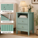 Fluted Nightstand With 2 Drawers by HouseOfZazla