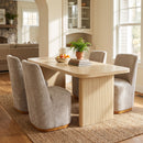 68.75" Wood Dining Table Set with 4