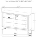 Anza - 6 Drawer Dresser Cabinet - Walnut