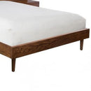 Queen Size Bed With Attached Nightstands And Hidden Storage - Pecan by Unique Piece Furniture