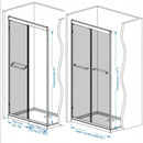 Double Sliding Shower Door With Explosion Proof Film by HouseOfZazla
