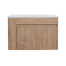 30 Inch Bathroom Vanity With White Ceramic Basin and Adjust Open Shelf (KD-PACKING)