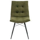 Aiken Fabric Upholstered Dining Side Chair Saddle Forest Green (Set of 4)
