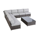 Comfortable Modern Patio Rattan Sectional Set With Cushions by Unique Piece Furniture