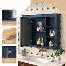 Wall Mounted Medicine Cabinet With Mirror, Storage Cabinet Featuring 6 Open Shelves And Adjustable Interior by HouseOfZazla