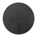 47.25" Round MDF Coffee Table End Table Short Leisure Tea Table Cross Legs Metal Base,BLACK