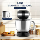 Plum Chef 5.5QT Electric Stand Mixer, 12-Speed Tilt-Head Food Mixer, Dough Mixer with Dishwasher Safe Stainless Steel Bowl, Dough Hook, Flat Beater, Whisk, Splash Guard