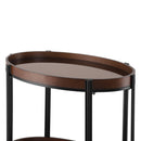 Oval 2 Shelf Dark Kitchen Cart by HouseOfZazla
