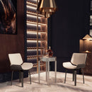 Mid Century Modern Dining Chair 360° Swivel, Ergonomic Design Upholstery, Bentwood Frame, (Set of 2) - Beige by HouseOfZazla