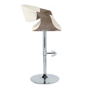 Symphony - Mid Century Modern Adjustable Barstool With Swivel & Rounded T Footrest (Set of 2) by HouseOfZazla