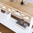 48 inch Long Console Table with 2 Drawers and 1 Bottom Shelf for Entryway Hallway Easy Assembly - Traditional Craftsmanship and Functionality Combined