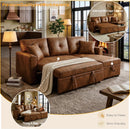 Reversible Chaise Sleeper Sofa with Pull-Out Bed