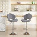 Bar Stools Set of 2 - Adjustable Barstools with Back and Footrest