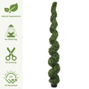 7FT Spiral Topiary Trees Artificial Outdoor Faux Boxwood Plants