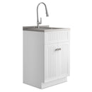 Beckham - Laundry Cabinet & Faucet And Stainless Steel Sink by HouseOfZazla