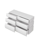 Minimalist Modern 6 Drawer Dresser, Handle Free Design With Wide Storage by Unique Piece Furniture