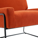 Accent Chair - Modern Industrial Slant Armchair with Metal Frame - Premium High Density Soft Single chair for Living Room Bedroom