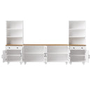 Farmhouse TV Stand With Solid Wood Gourd Shaped Legs For TVs Up To 70" by HouseOfZazla